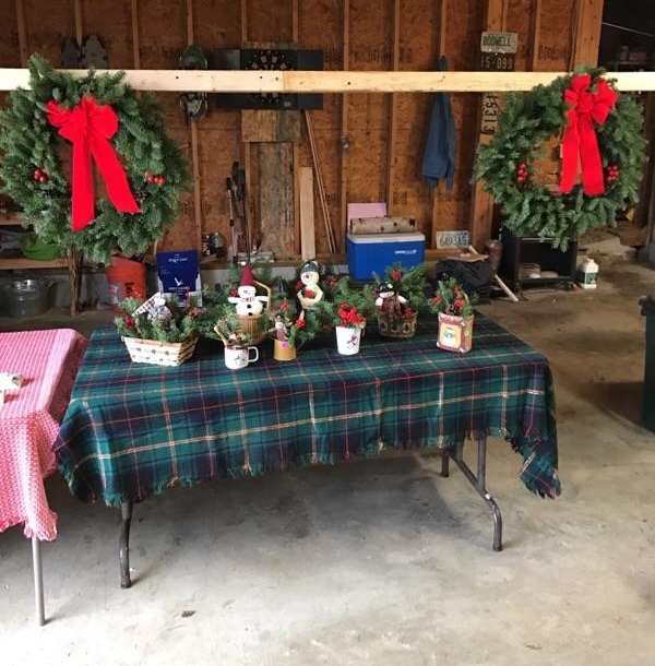 Baskets and wreaths for sale